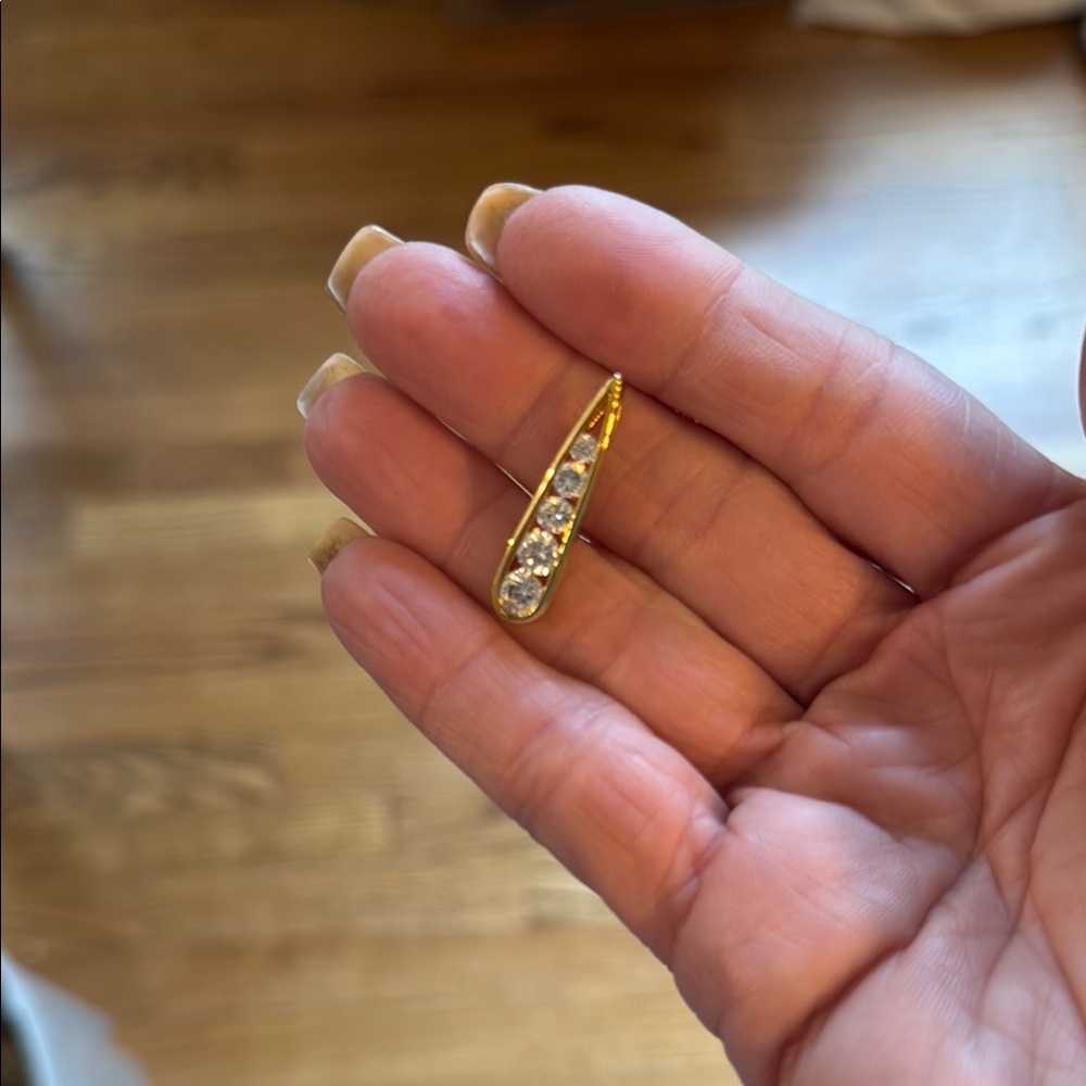 LIA Sophia gold, and cubic zirconia pendant - Picture 1 of 3